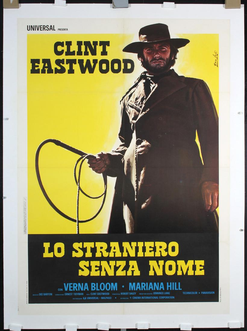Original 1970s Italian Poster High Plains Drifter LINEN (1 of 1)