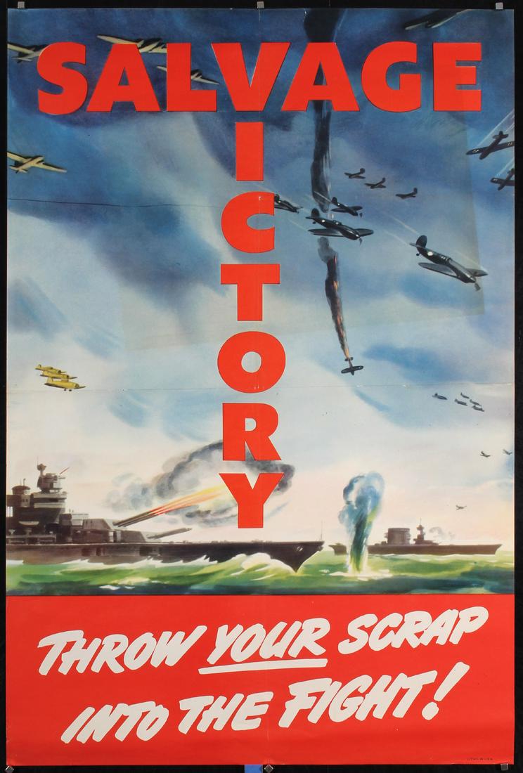 Original Vintage World War II Poster Salvage Victory (1 of 1)