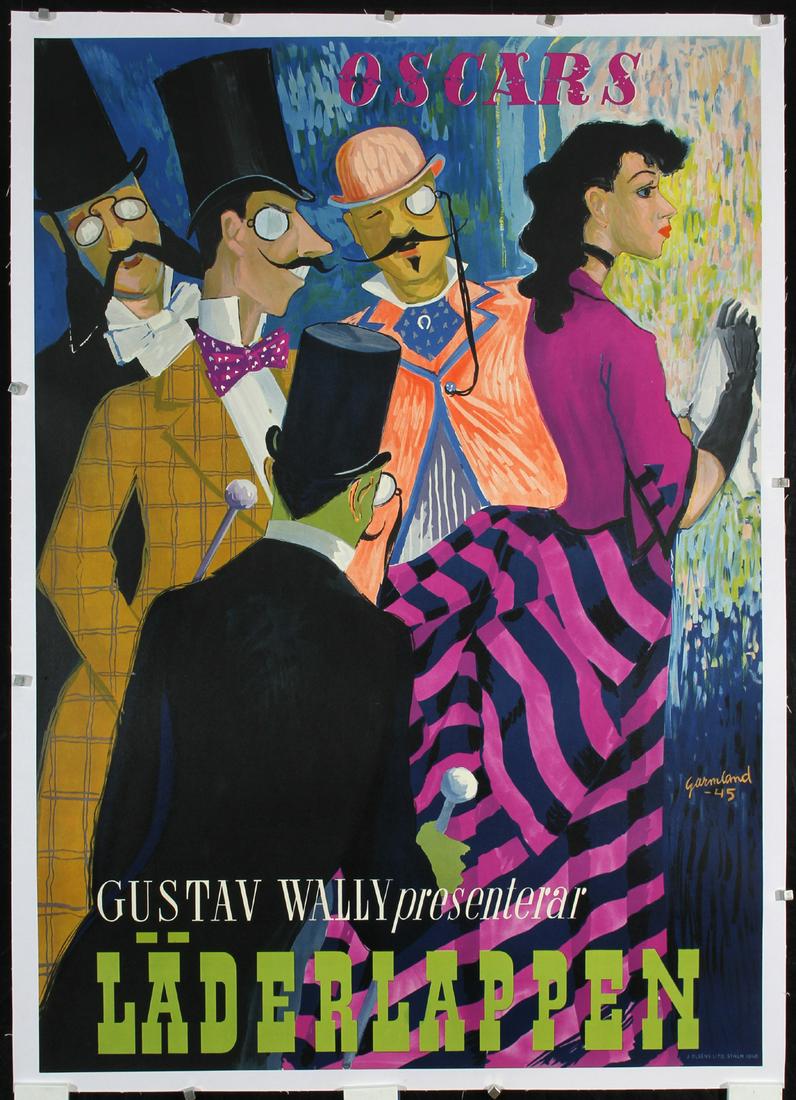 Original 1940s Swedish Art Deco Poster Fledermaus (1 of 1)