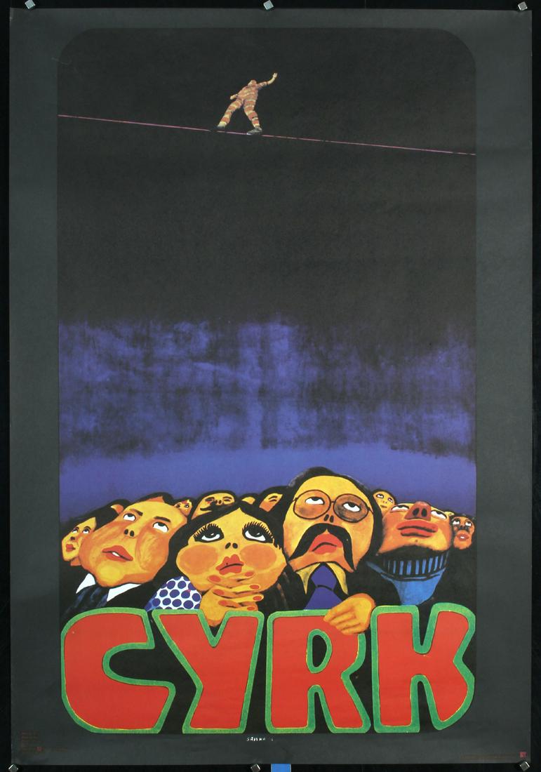 Original 1970s Polish CYRK Circus Poster Tightrope (1 of 1)