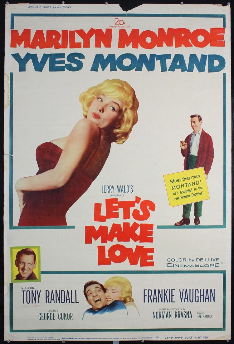 Original 1960 M Monroe Let's Make Love Poster 40x60 in (1 of 1)