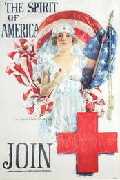 Rare Original WW I Spirit of America Poster CHRISTY Art