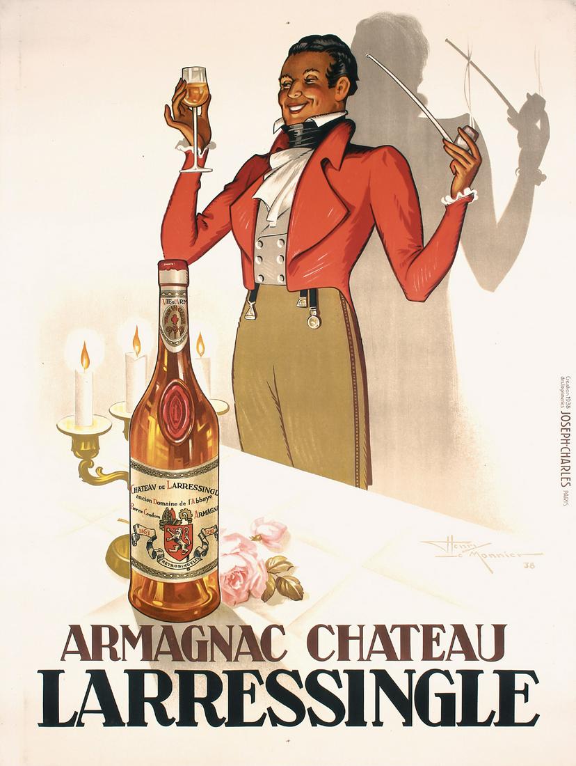 Original French 1930s Liquor Armagnac Poster MONNIER (1 of 2)