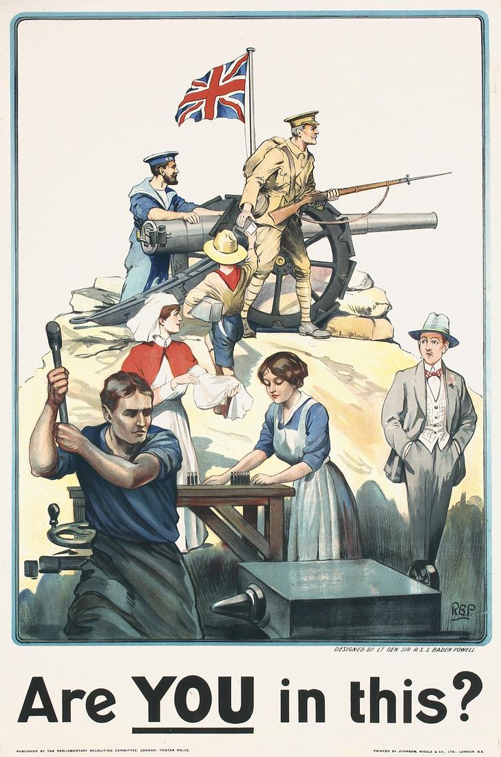 Original British World War I Poster Are You In This? (1 of 1)