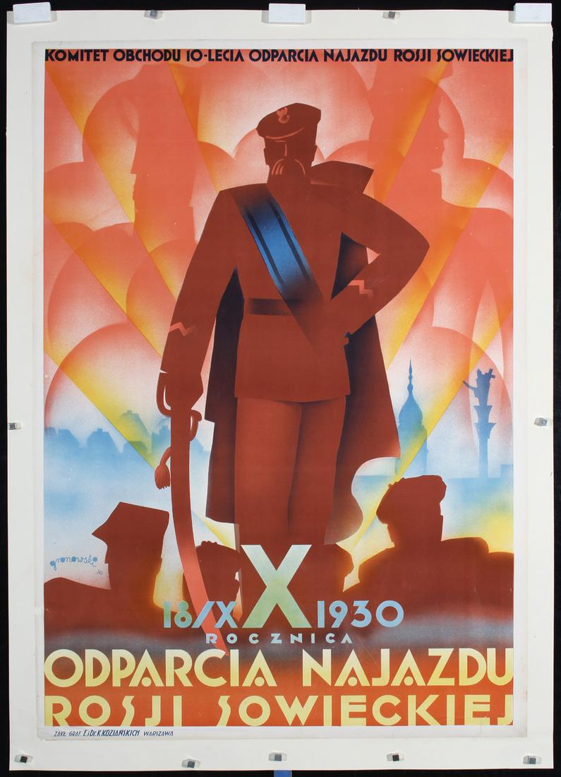 RARE Original 1930 Polish Propaganda Poster Anti-Russia (1 of 6)