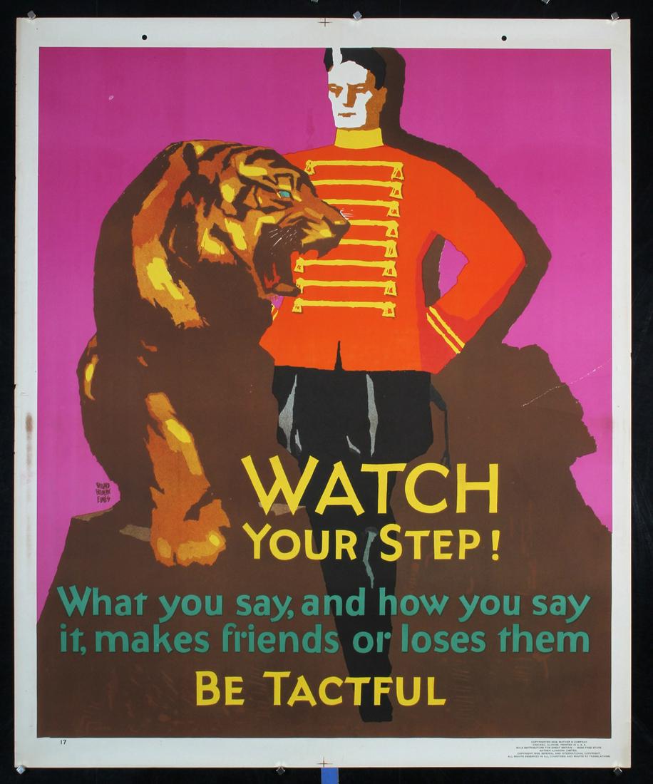 Original 1929 Mather Chicago Work Poster Animal Trainer (1 of 1)