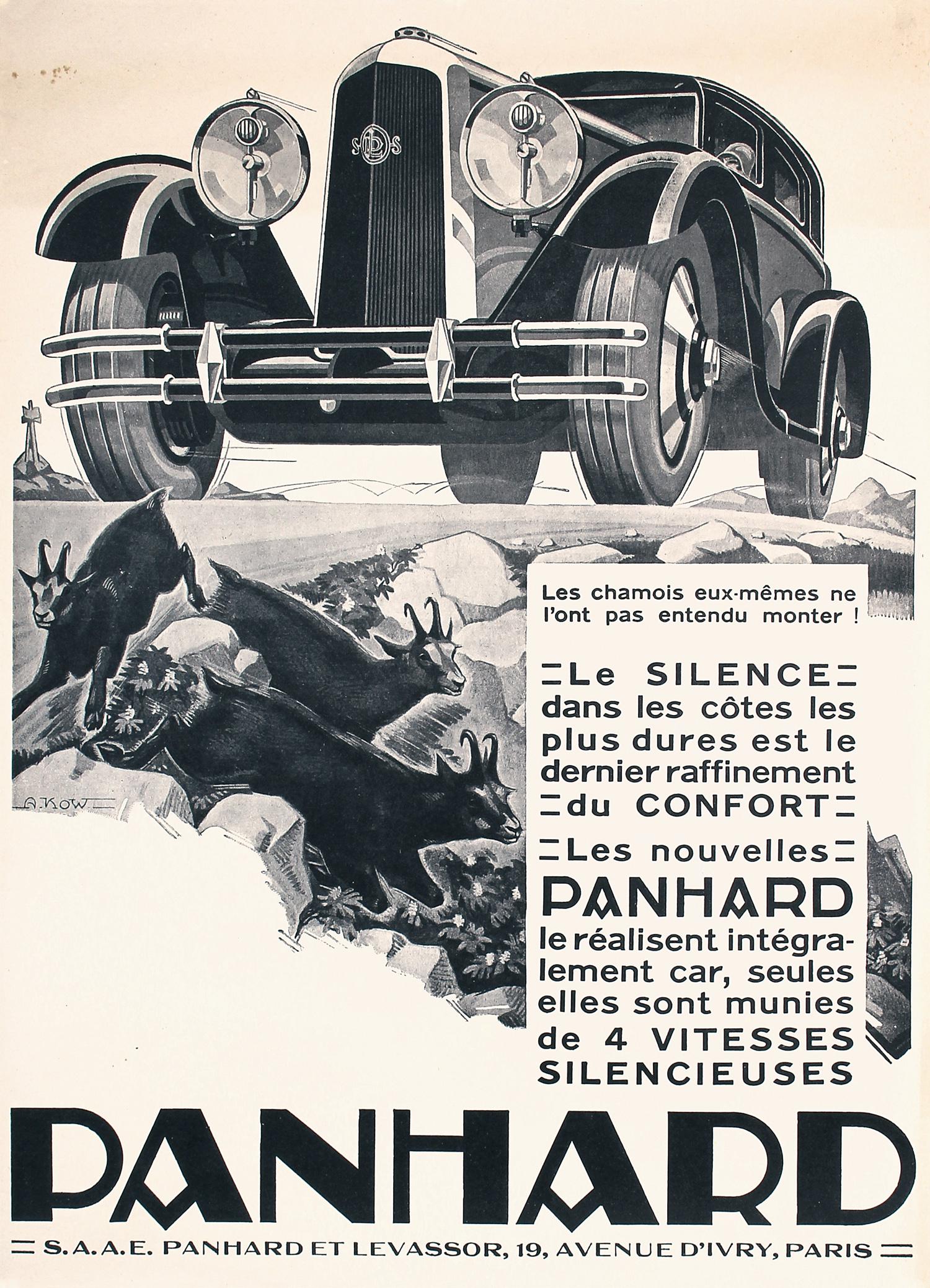 1960s French Panhar Automobile Poster ALEX KOW 1920s De (1 of 1)