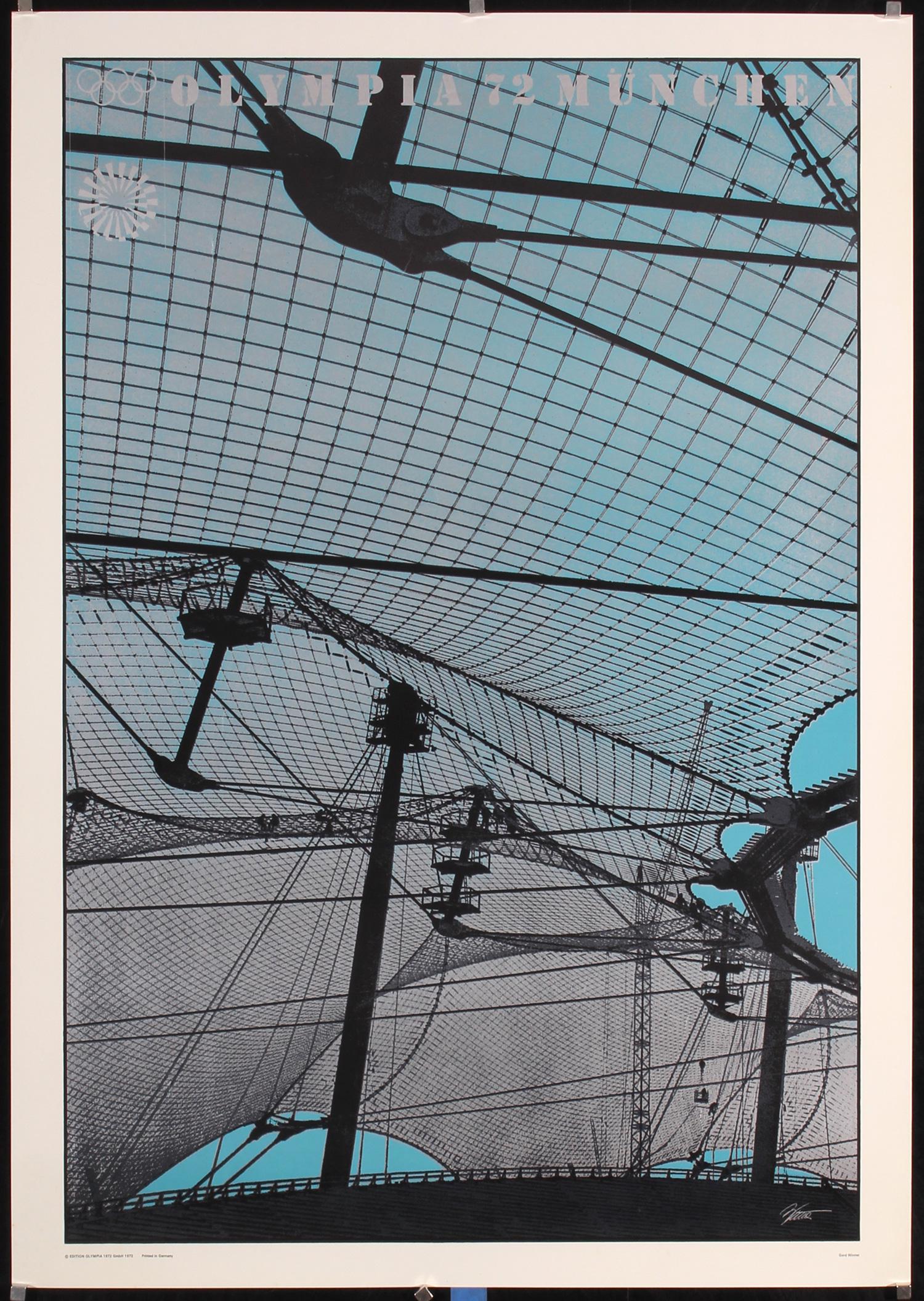 Unique Original 1972 Munich Olympics Poster Stadium Art (1 of 1)