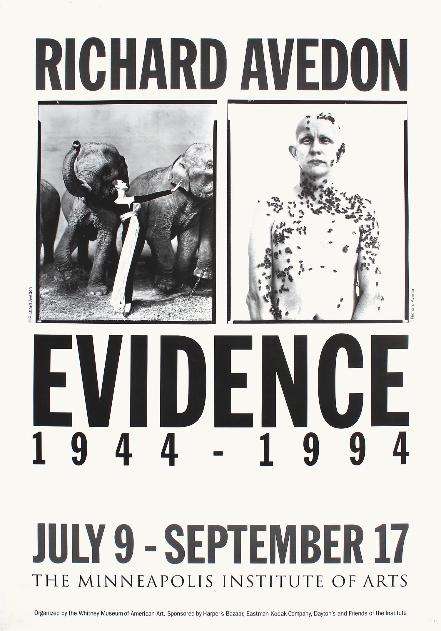 Huge Original 1994 Richard Avedon Evidence Poster (1 of 1)
