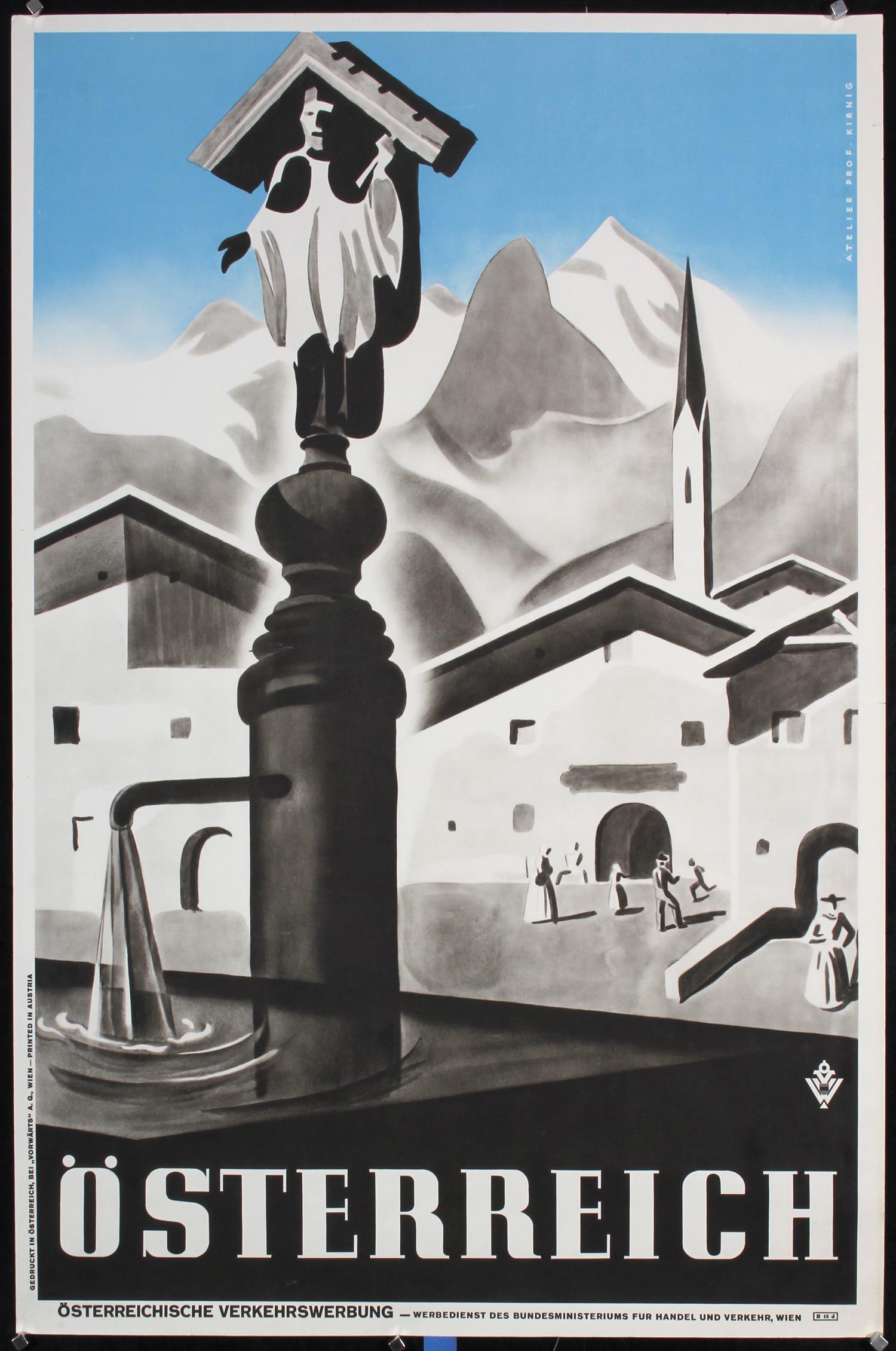 Original Vintage 1930s Austrian Travel Poster KIRNIG (1 of 1)