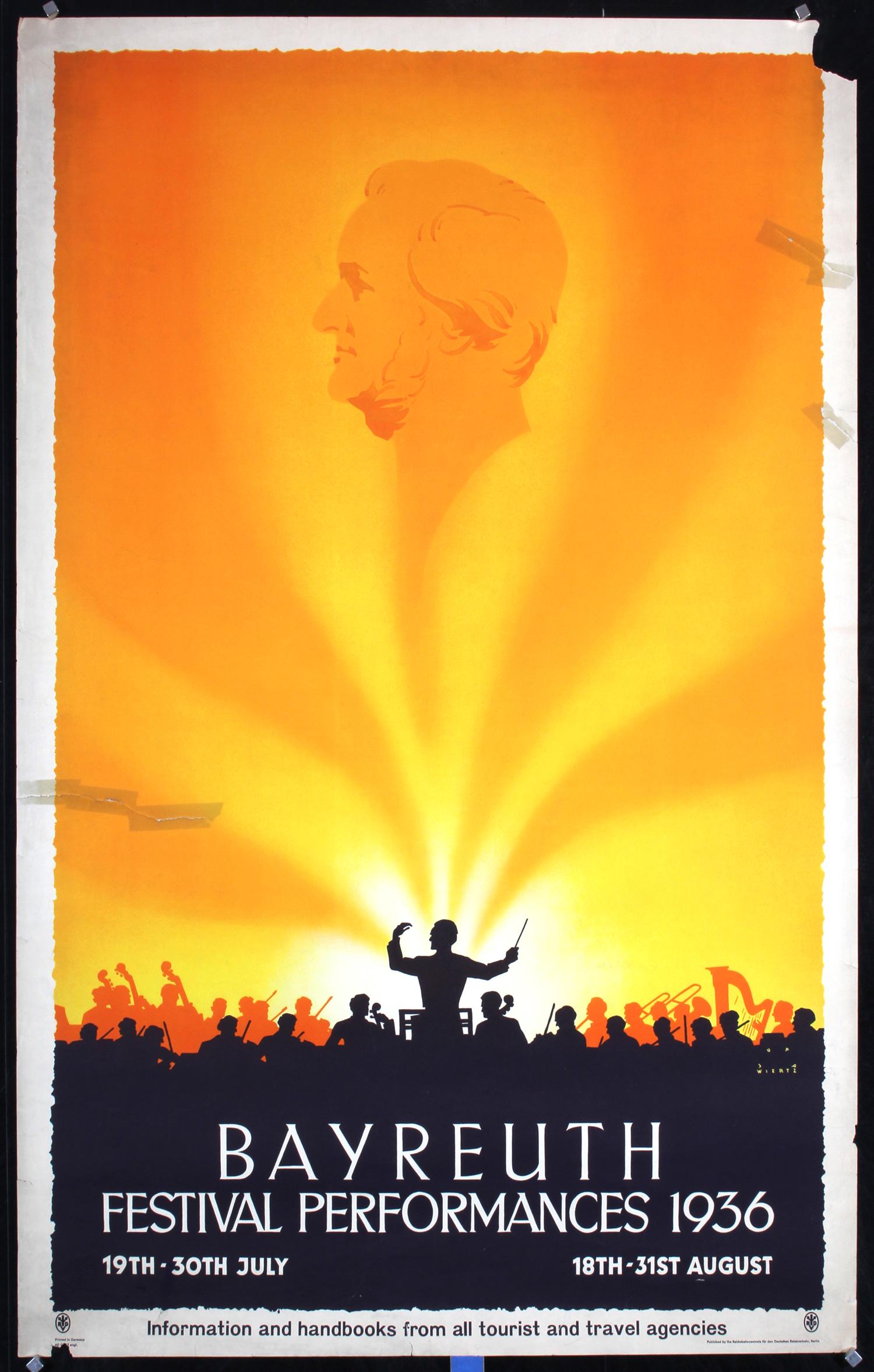 Original 1930s German Travel Poster Bayreuth Festival (1 of 1)