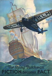 Original c. 1930s KLM Flying Dutchman Poster