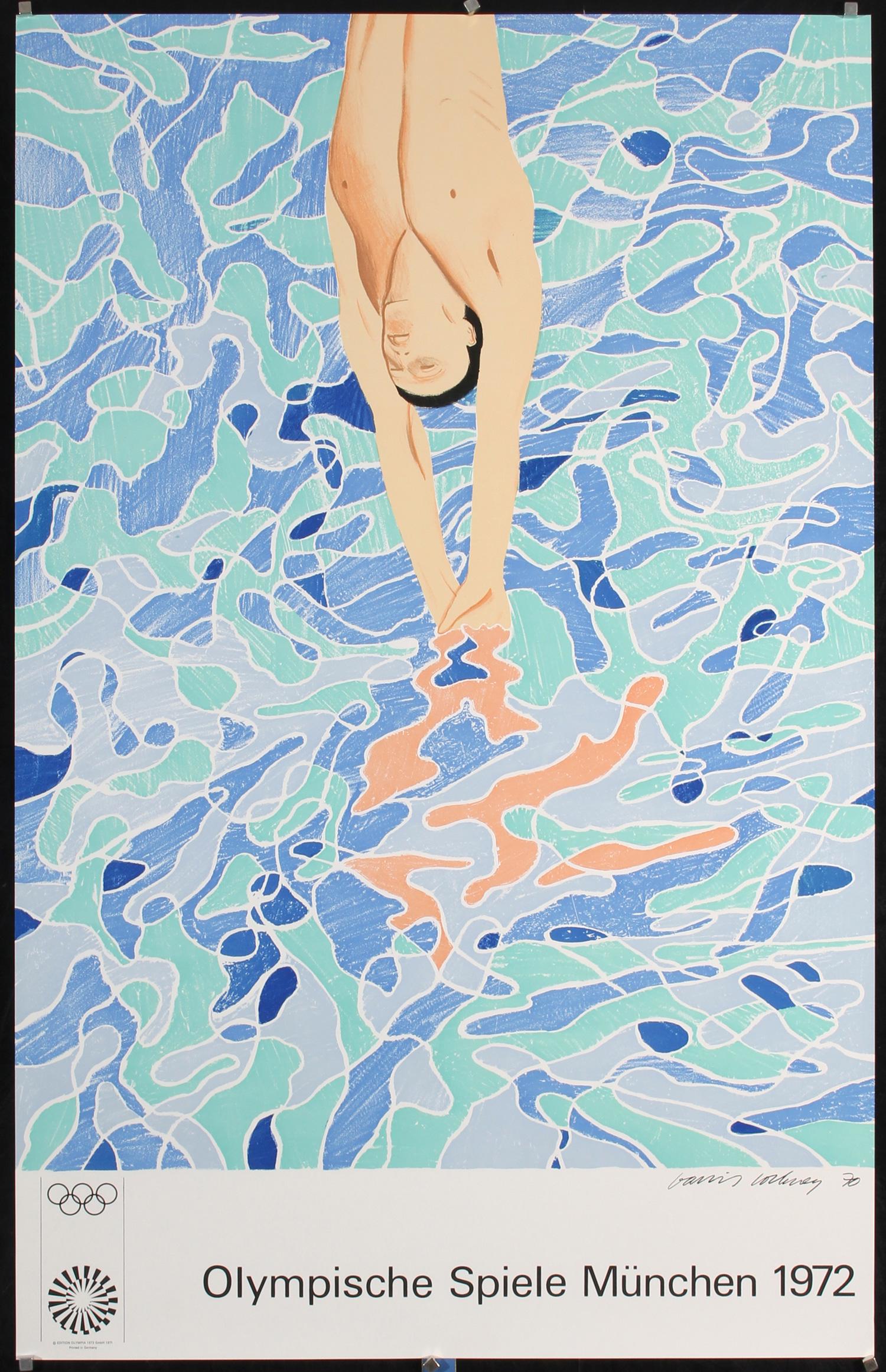 Original Vintage 1972 Munich Olympic Games Art Poster (1 of 1)