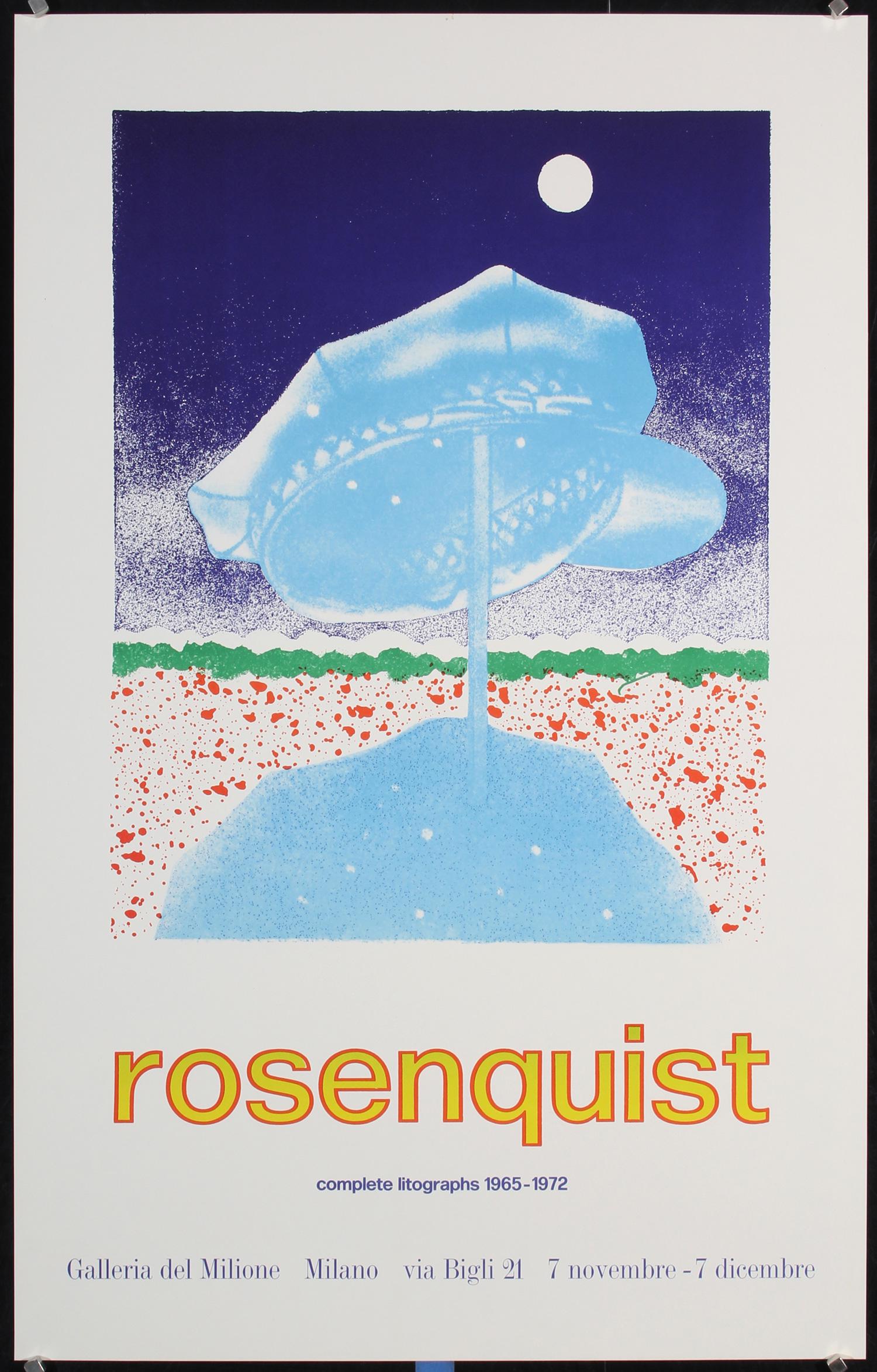 Original 1970s James Rosenquist Design Poster Milan: Rosenquist, James 1933 - 2017 Rosenquist - Galleria del Milione Offset 1972 32.6 x 20.8 in. (83 x 53 cm) Printer: no information Condition Details: (A) #USA #Modern #Art