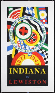 Original 1991 HAND-SIGNED Robert Indiana Poster Lewiston