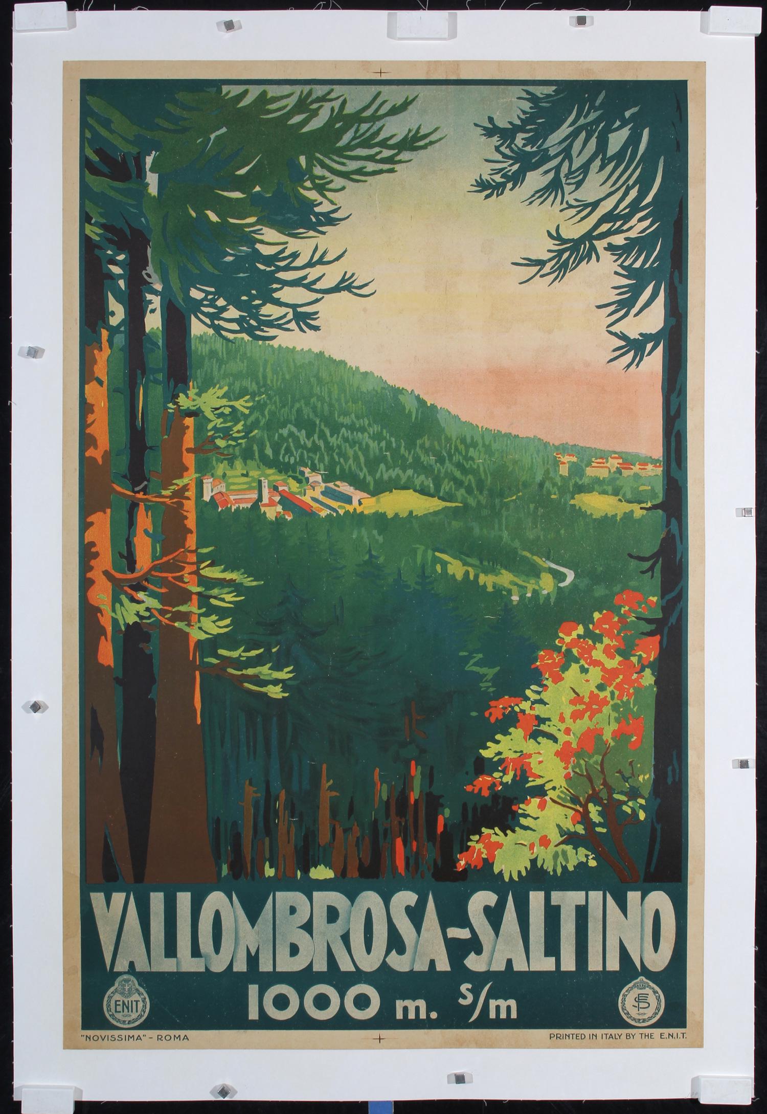 Original c. 1930s Italian Travel Poster Vallombrosa-Sal (1 of 1)