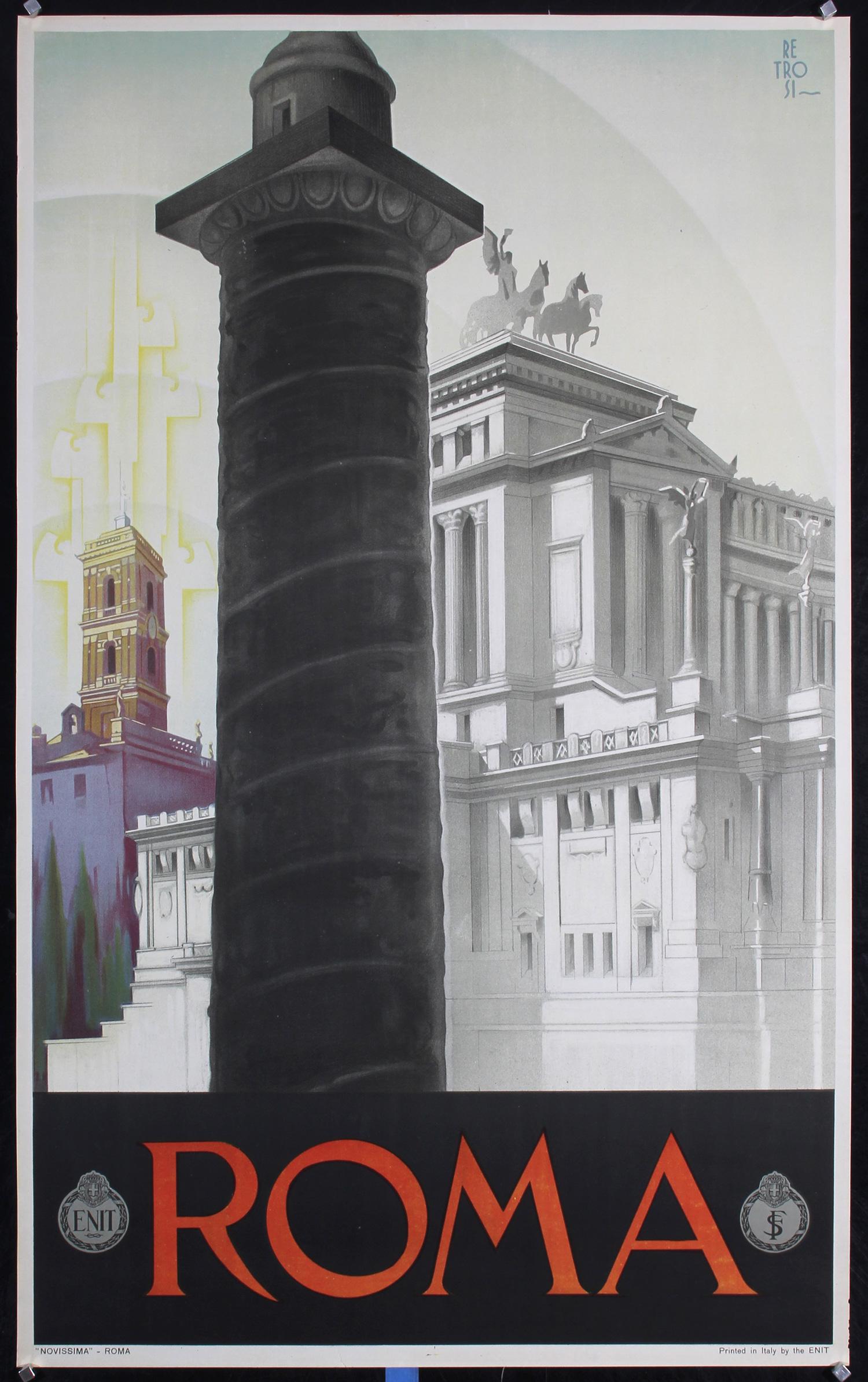 Original Vintage 1930s Italian Travel Poster Rome (1 of 1)