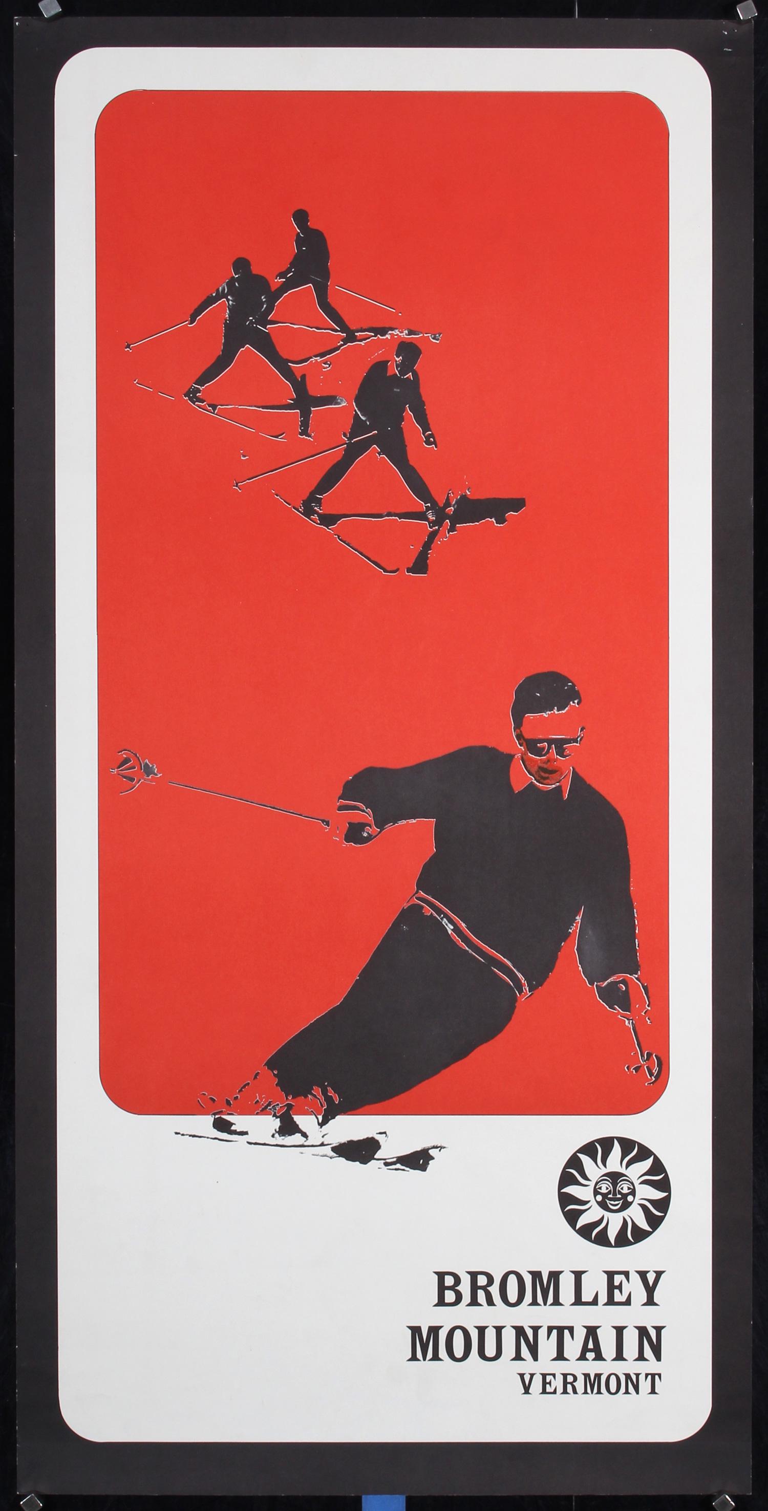 Original c. 1960s Bromley Vermont Ski Travel Poster (1 of 1)