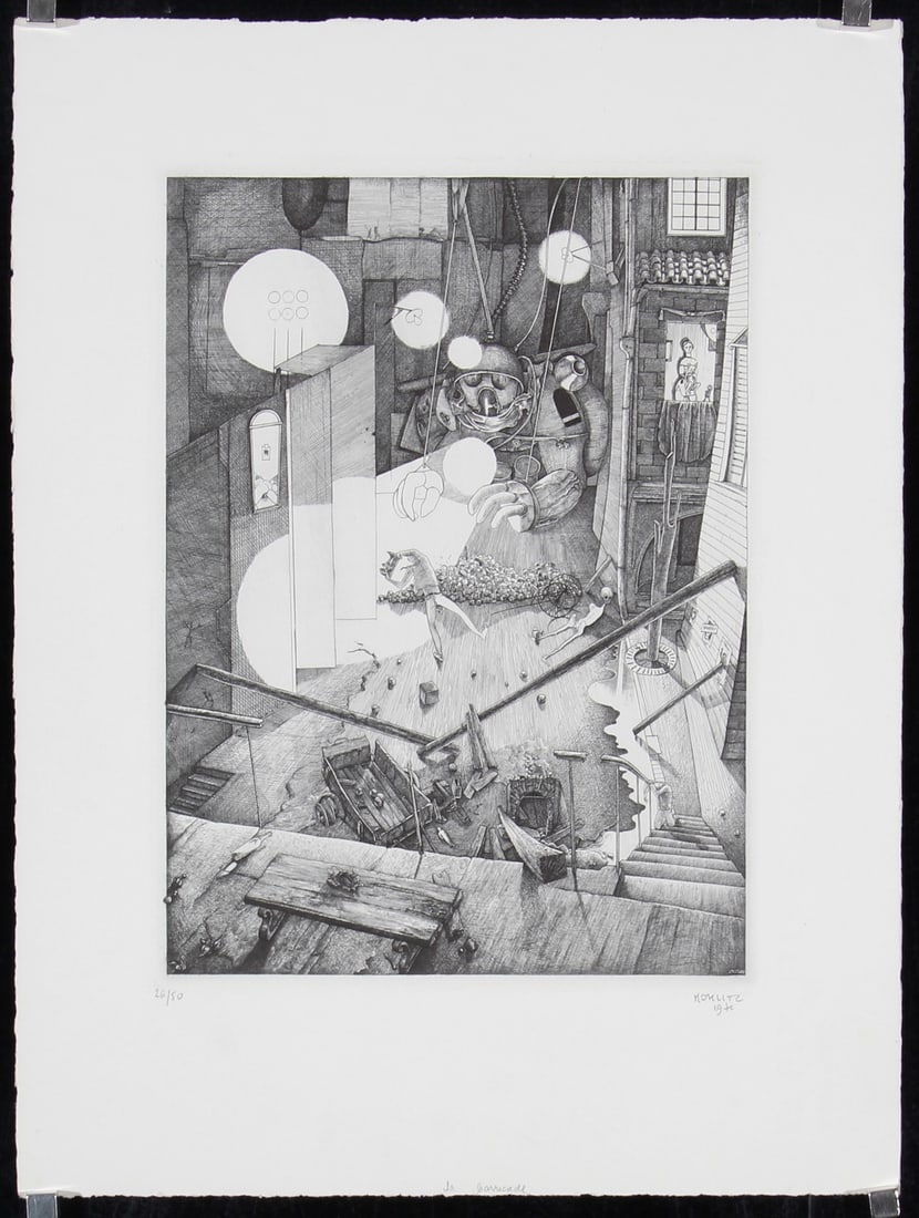 Original 1970s Philippe Mohlitz Print SIGNED Barricade (1 of 1)