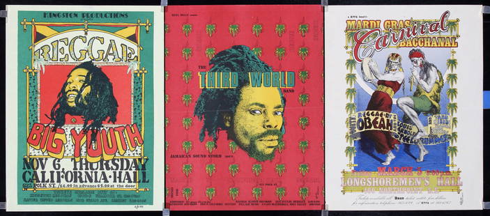 Lot of 3 Original 1970s San Francisco Concert Posters: Burke, John William Music (3 Concert Posters) Offset 1975 - 1976 11 x 8.6 in. (28 x 22 cm) Printer: no information Condition Details: (A-) each poster was folded and used as promotional mailers, inc.