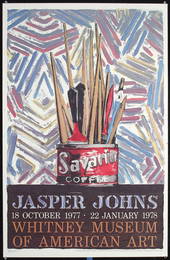 Original 1970s Jasper Johns Poster Whitney Museum