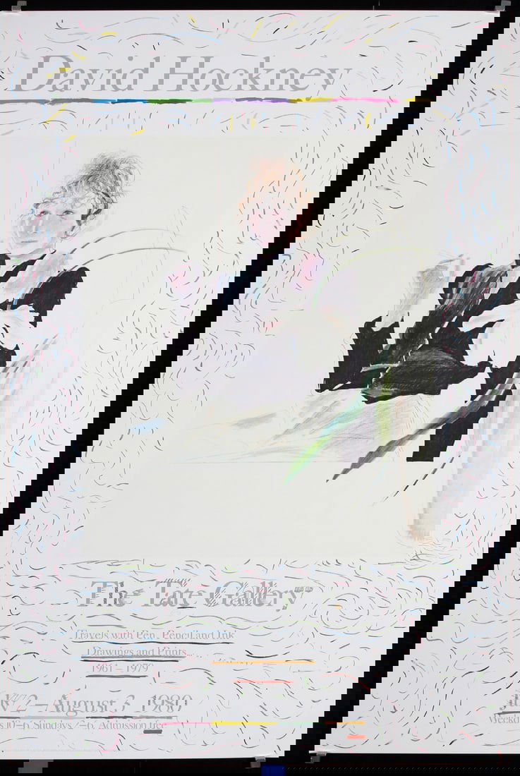 Original Vintage 1980 David Hockney Tate Gallery Poster (1 of 1)