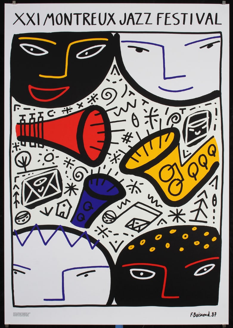 Original Swiss Design Montreux Jazz Festival Poster (1 of 1)