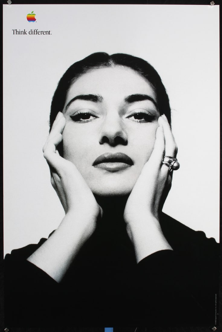 Original 1990s Apple Think Different Poster Maria Calla (1 of 1)