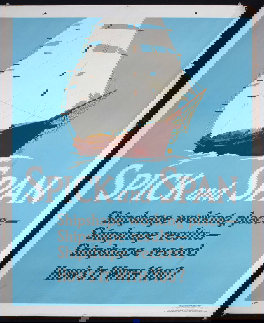 Original Vintage 1929 Mather Work Incentive Poster Auction