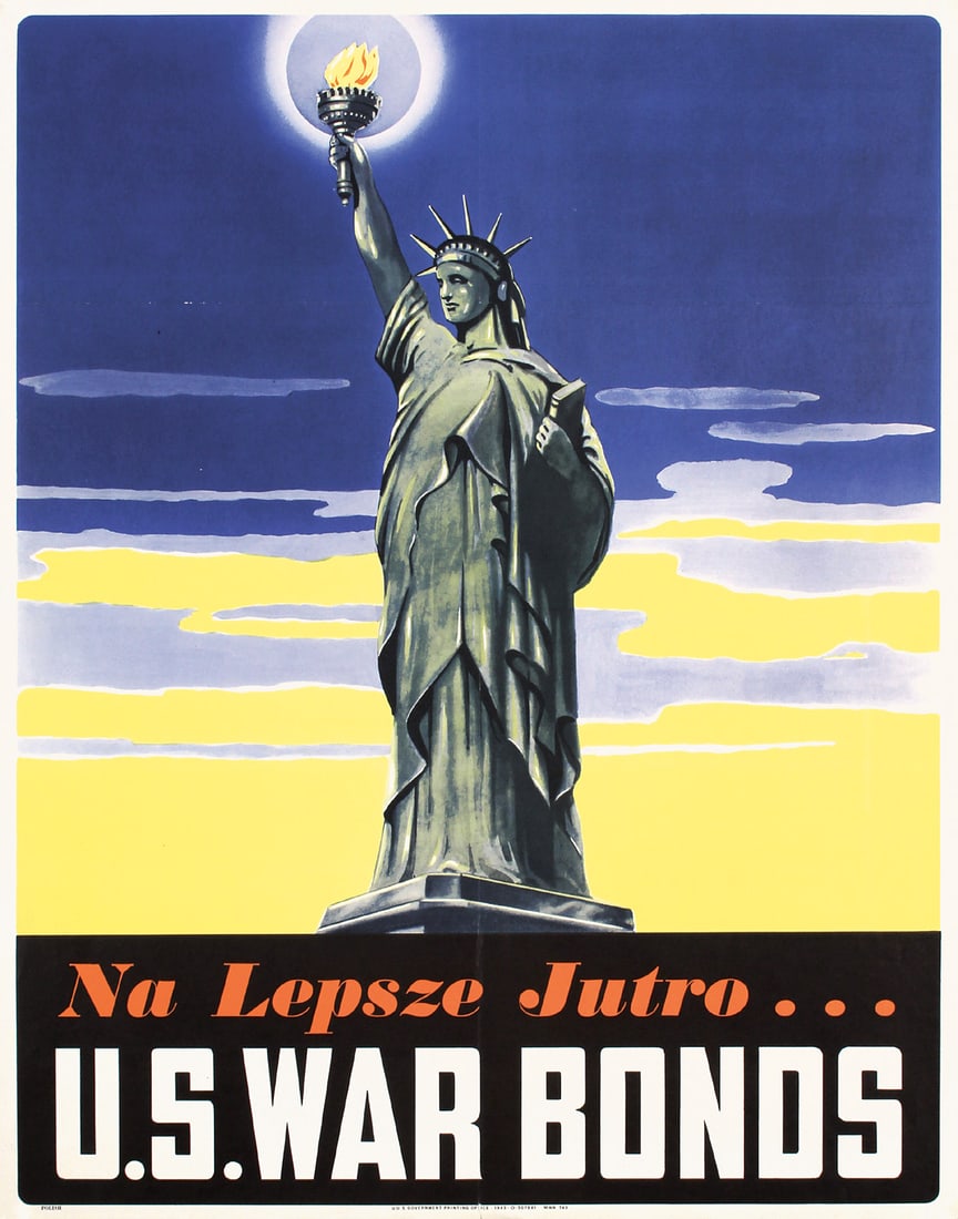 Original WW II Propaganda Poster STATUE OF LIBERTY (1 of 1)