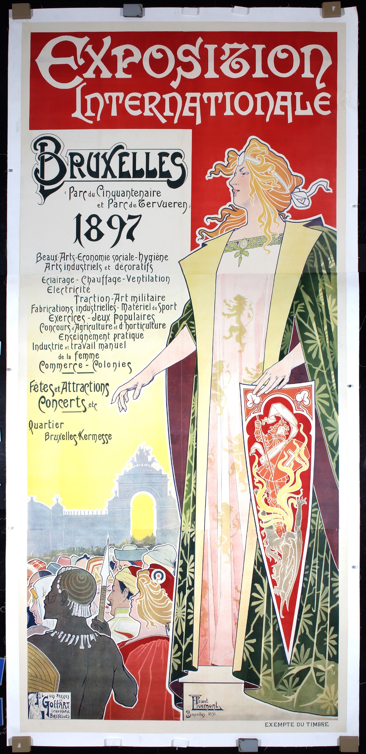 Rare Original 1897 World's Fair Poster Privat Livemont (1 of 1)