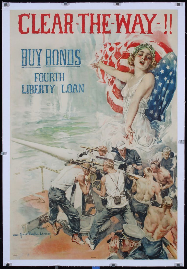 Original American World War I Poster Christy Clear Way (1 of 1)