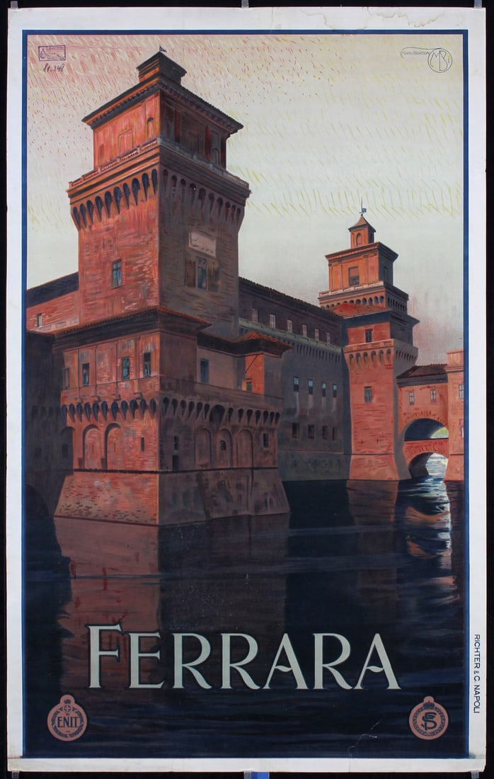 Original Vintage 1920/30s Italian Travel Poster Ferrara (1 of 1)