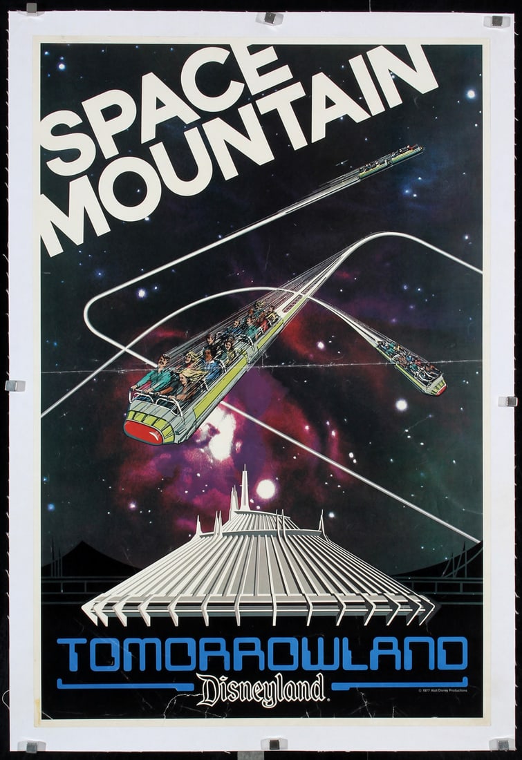 Original 1970s Disney Poster Space Mountain Tomorrowlan (1 of 1)
