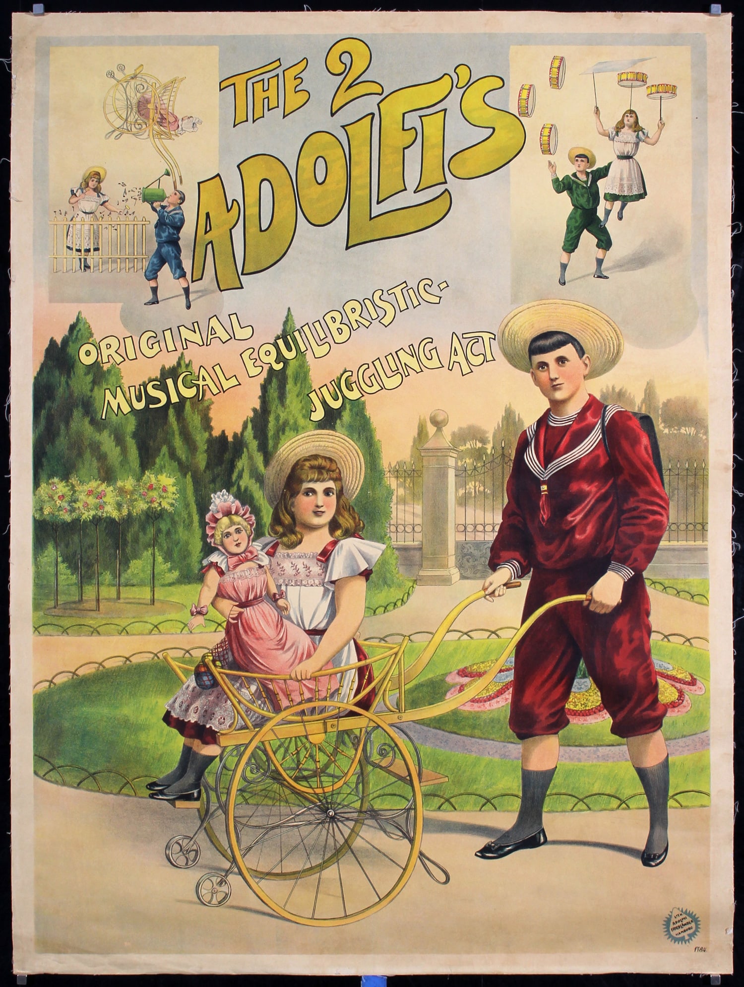 Original 1900 Friedländer Circus Poster Adolfi Siblings (1 of 1)