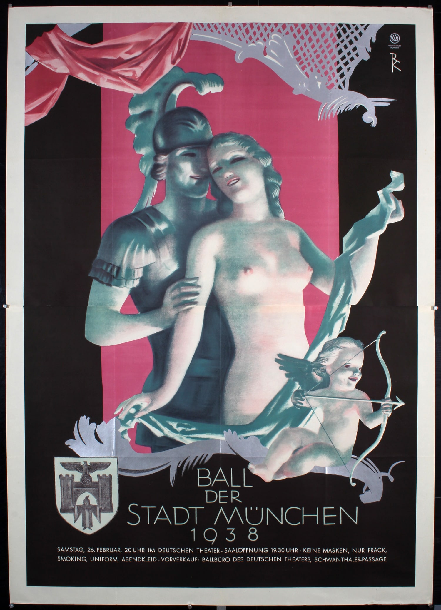 Original 1930s Munich City Ball Carnival Poster (1 of 1)
