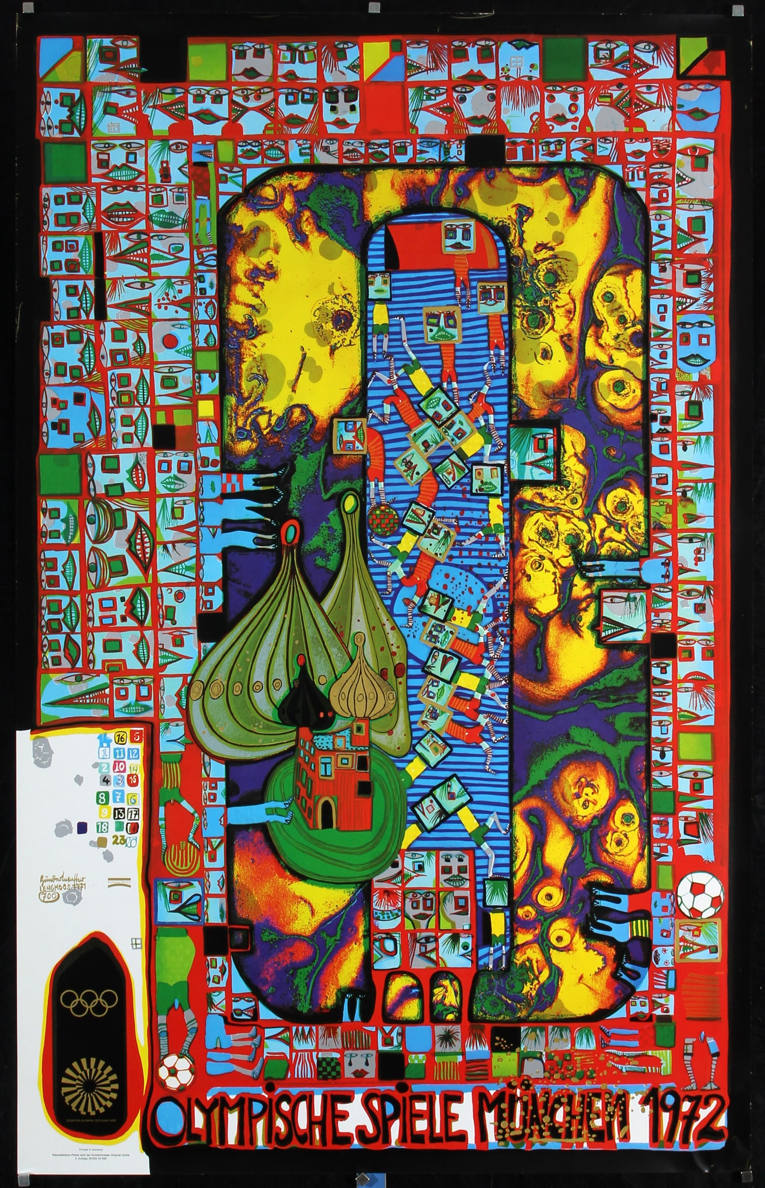 Original 1972 Munich Olympic Games Poster Hundertwasser (1 of 1)