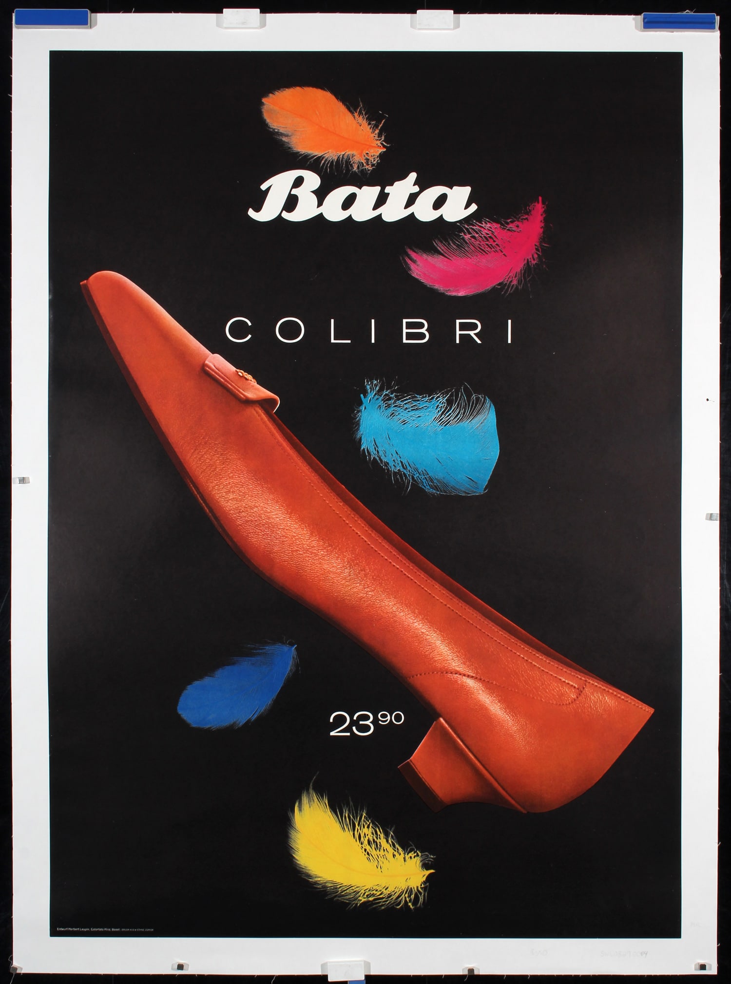 Original Vintage 1960 Swiss Bata Poster Herbert Leupin (1 of 1)