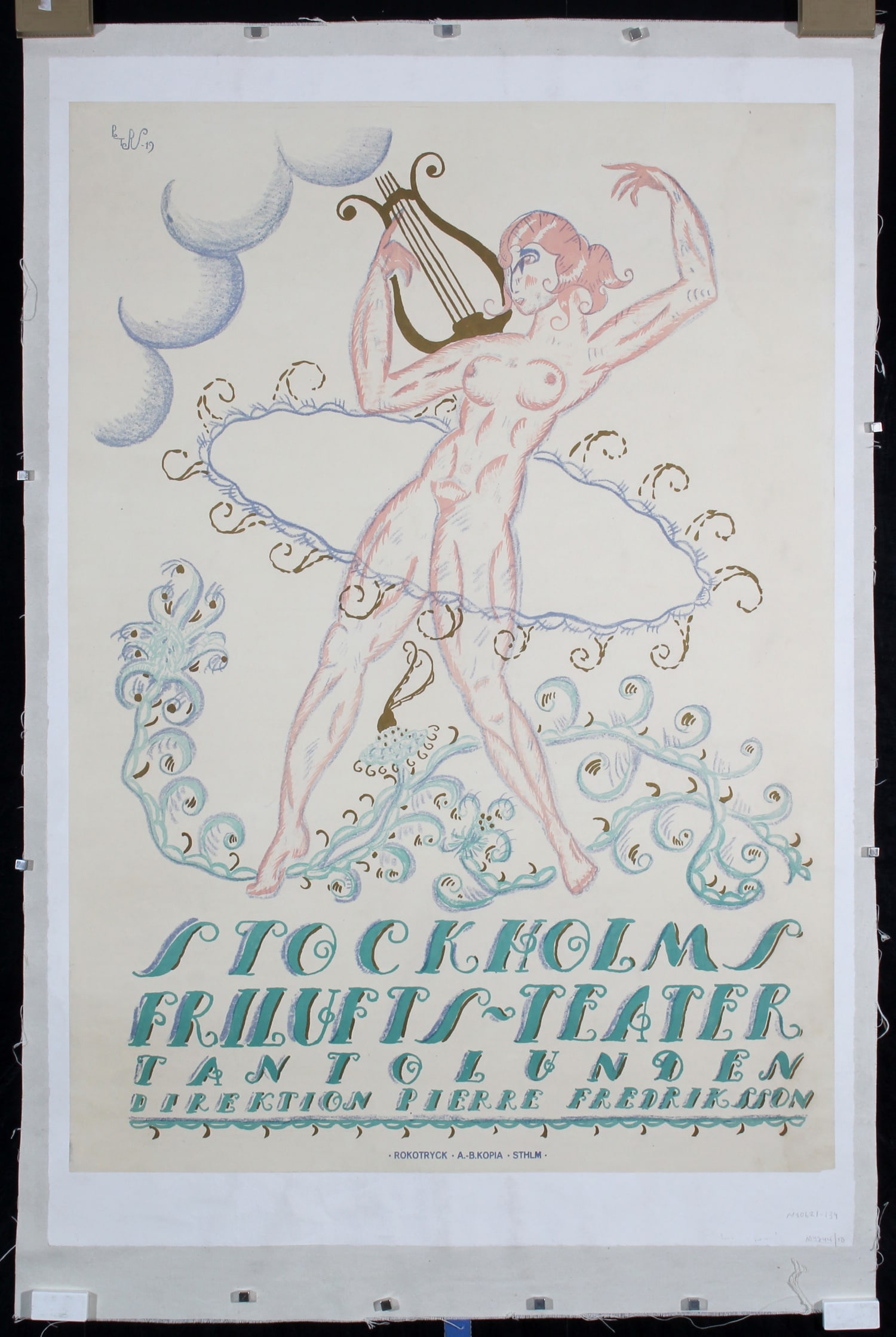 Original Vintage 1910s Swedish Theater Art Poster (1 of 1)