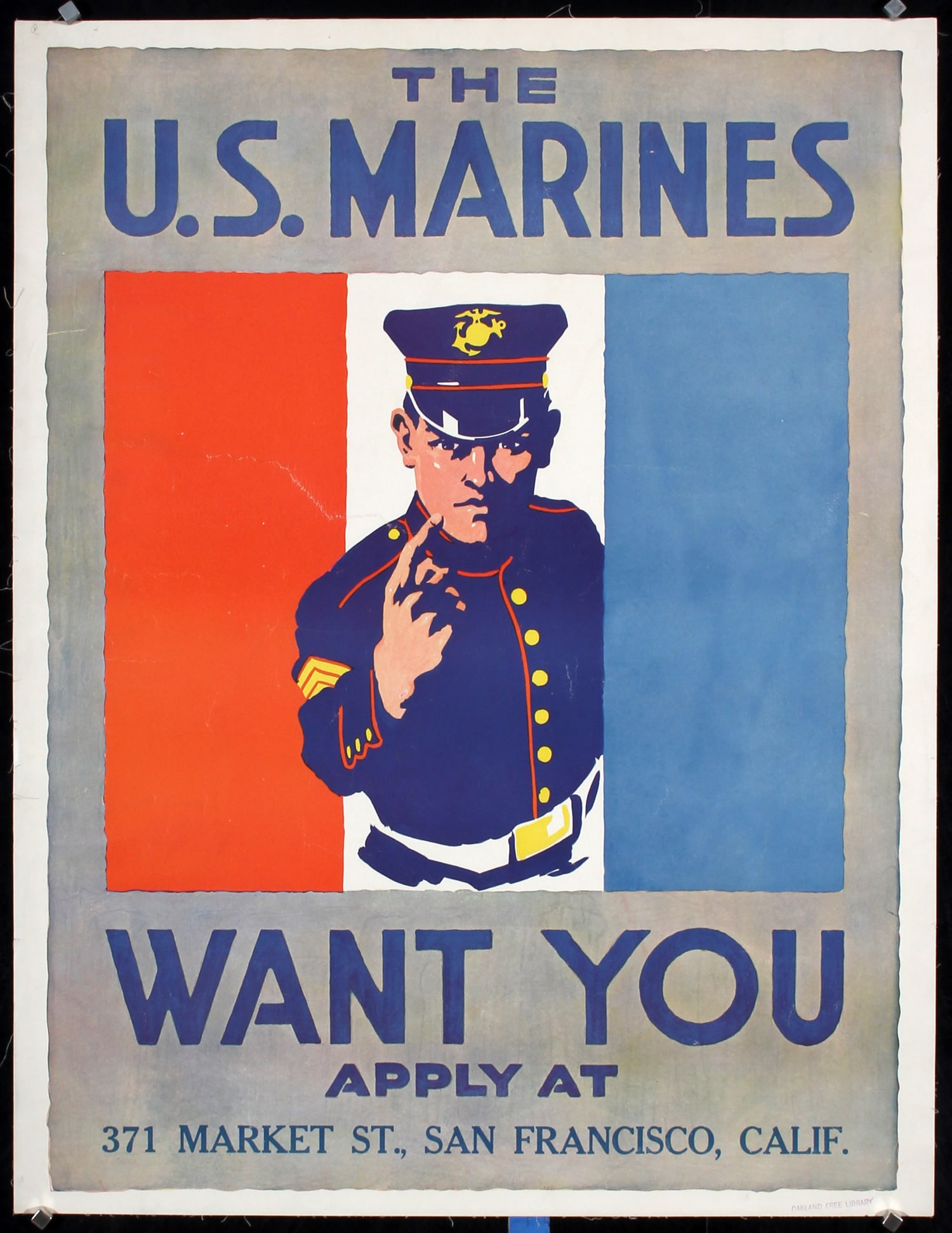 Original Vintage American World War I Marines Poster (1 of 1)