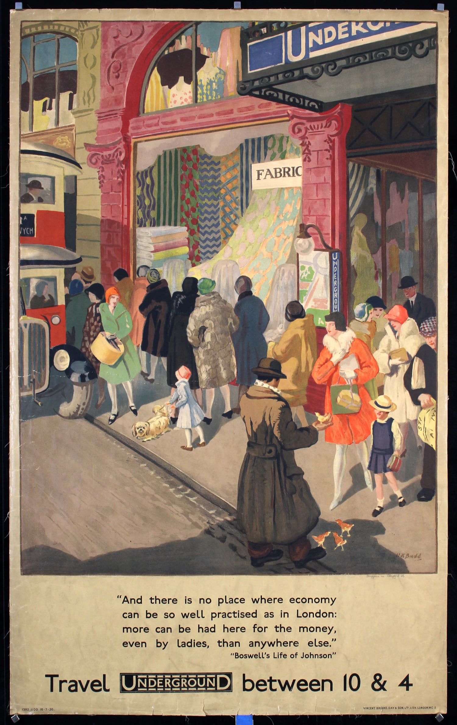 Original c. 1930s London Underground Travel Poster (1 of 2)