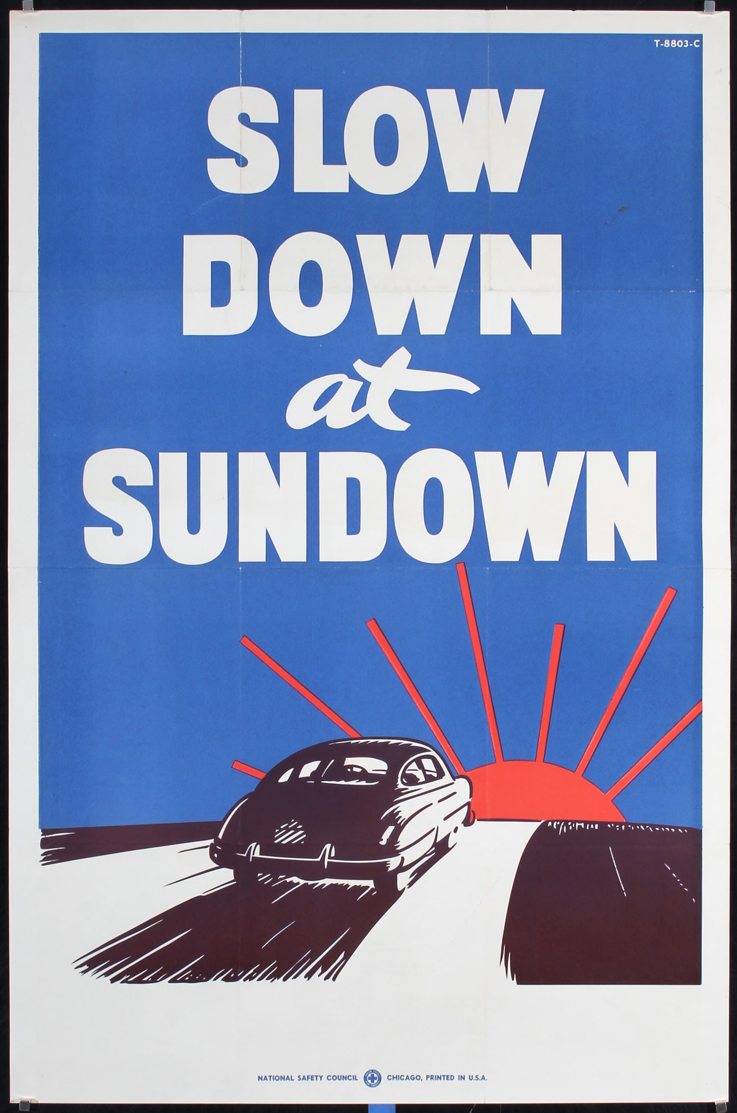 Original Vintage 1940s Chicago Driving Safety Poster (1 of 2)