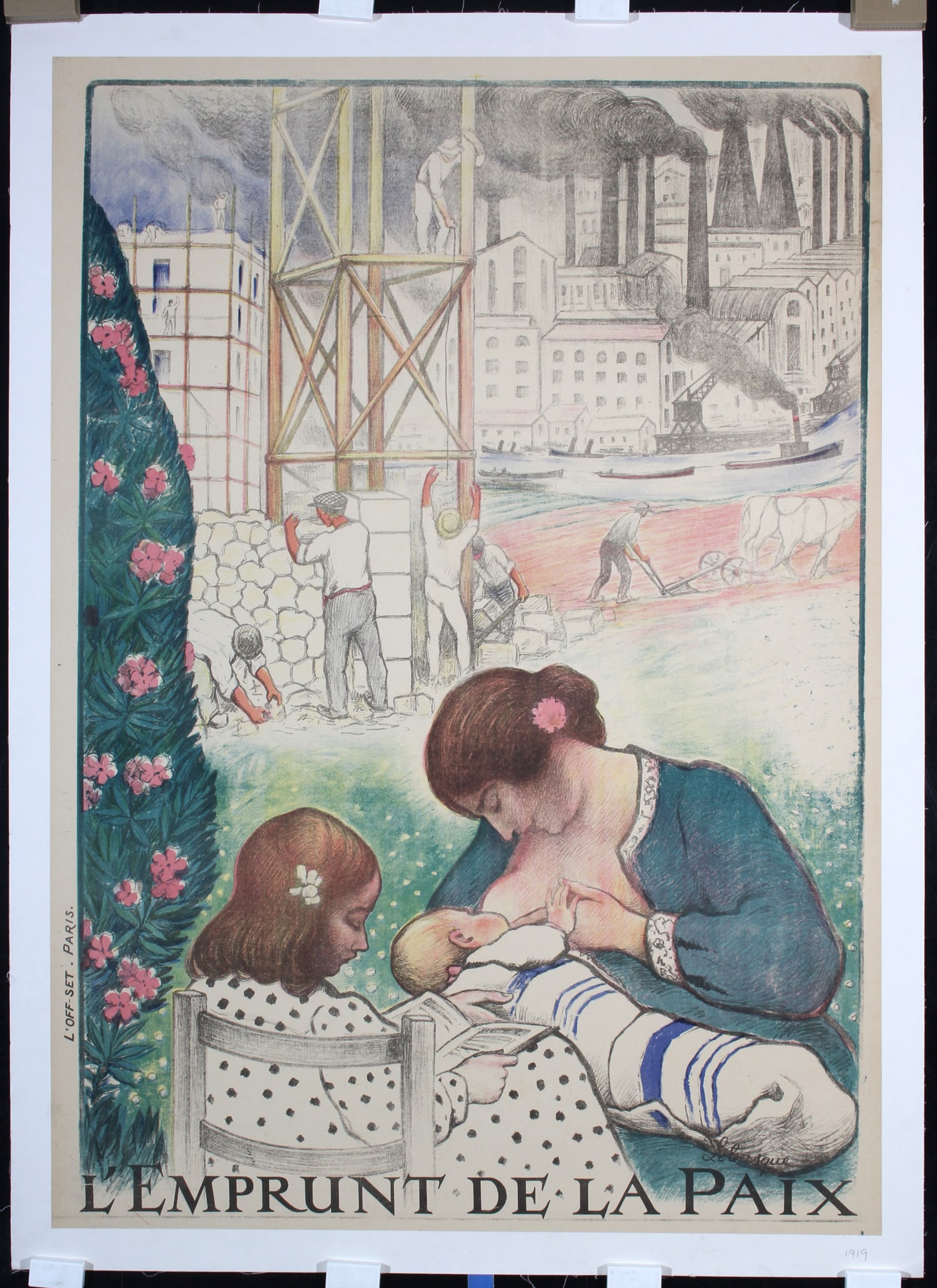 Original 1920 French War Reconstruction Poster DUVAL (1 of 1)