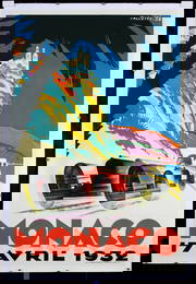 Rare Original 1932 Monaco Grand Prix Poster Falcucci