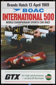 Group of 4 Original British Grand Prix Posters 60s/80s