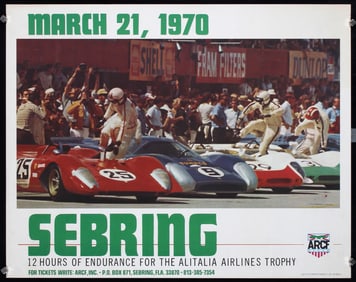 Original 1970s Sebring 12 Hours Racing Poster (3 Items)