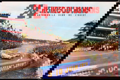 Original 1973 Le Mans Racing Poster + 1