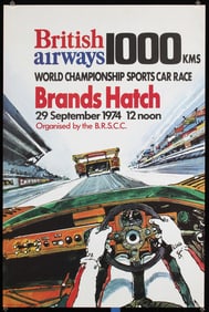 Group of 3 Original 1970/80s British Grand Prix Posters