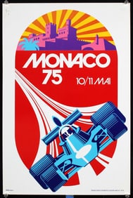 Original 1975 Monaco Grand Prix Poster SPECIAL EDITION