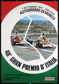 Group of 7 Original Italian Auto Racing Poster 70s/90s+
